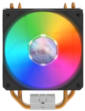 Cooler Master Hyper 212 ARGB (150W, 4-pin, 157mm, tower, Al/Cu, ARGB, fans: 1x120mm/62CFM/27dBA/1800rpm, 1700/1200/115x/AM4, ARGB Controller)