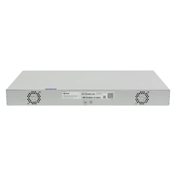 SNR статус ТОРП Управляемый PoE коммутатор уровня 2+, 24 порта 10/100/1000Base-T, 4 порта 1/10G SFP+, бюджет PoE 375 Вт, встроенный БП ~220V AC