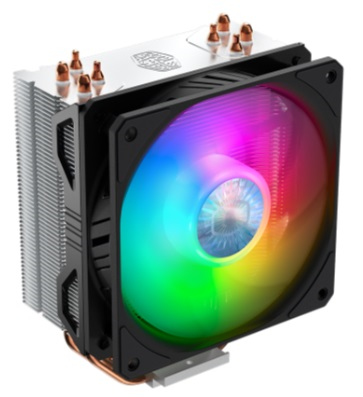 Cooler Master Hyper 212 ARGB (150W, 4-pin, 157mm, tower, Al/Cu, ARGB, fans: 1x120mm/62CFM/27dBA/1800rpm, 1700/1200/115x/AM4, ARGB Controller)