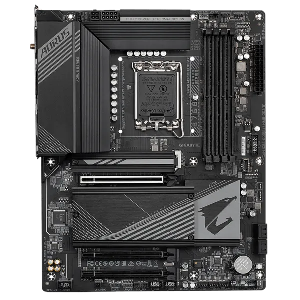 GIGABYTE B760 AORUS ELITE AX, LGA1700, B760, 4*DDR5, 4*SATA, 3*M.2, 5*USB 3.2, 4*USB 2.0, Type-C, 3*PCIx16, HDMI+DP, ATX