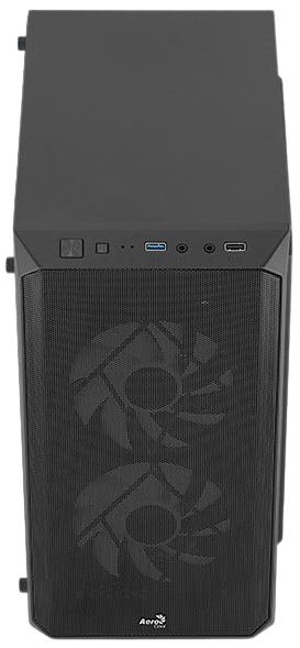 Aerocool Cs-107-A-BK-v2 (mATX, без БП, Window, USB3.0 x1, USB2.0 x1, 12cm FRGB fans x3)