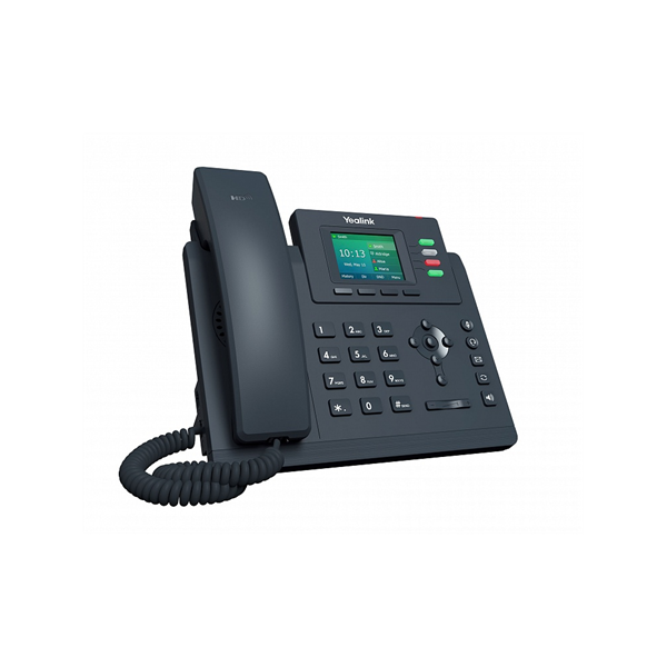 YEALINK SIP-T33P, 4 аккаунта, цветной LCD-экран 2.4" 320х240, PoE, шт. БП в комплекте