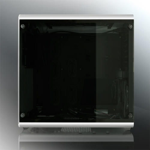 Raijintek THETIS SILVER WINDOW (Aluminum, ATX; 3.0mm Tempered glass side panel; 120x120x25 O-type LED fan pre-installed at rear; 2*USB3.0; Supports 3.5 HDD *2 + 2.5 SSD *2 ; 7 PCI slots; Rubber feet d