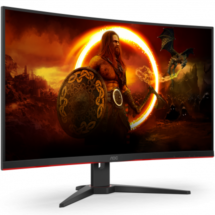 31,5" AOC CQ32G2SE Curved 2560x1440 165Гц VA WLED 16:9 4ms 2*HDMI DP 3000:1 80M:1 178/178 250cd 2*Speakers5W Tilt Black/Red