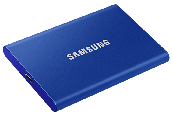 SSD Samsung T7 External 500Gb BLUE USB 3.2 (MU-PC500H/WW) 1year