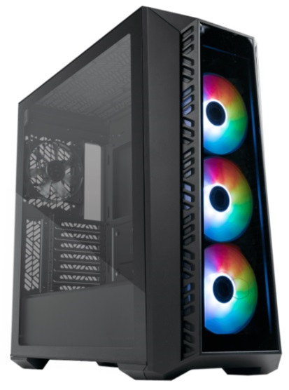 Cooler Master MasterBox 520 U3x1, U3.1type Cx1, Audio, ARGB fanx3, front TG panel