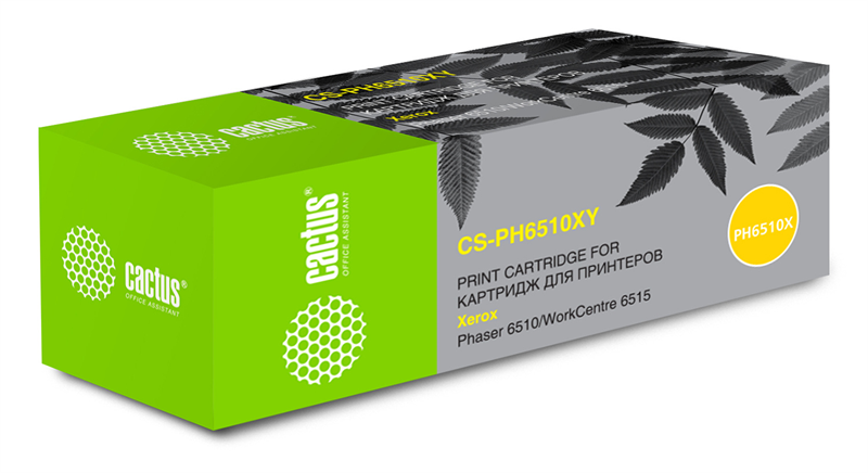 Cactus CS-PH6510XY 106R03695 желтый (4300стр.) для Xerox Phaser 6510/WC6515
