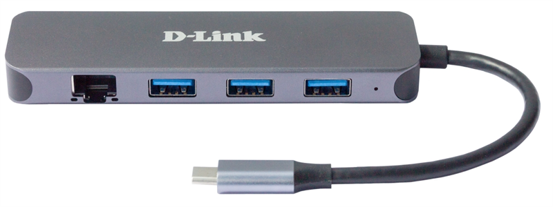 D-Link Док-станция USB-C, 3xUSB 3.0, 1xUSB-C/PD 3.0, 1x1000Base-T