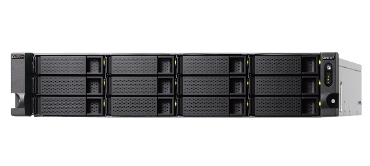 QNAP ENTERPRISE 2U/18bay QC 2,6GhzCPU/32Gb(up128)/upto 274HDD with TL-R1620Sep/SATA(3,5" 2,5")/2xUSB/3xExp.slot/4x2,5Gb 2x10Gb(SFP+)/iSCSI/2xPS/no rail(RAIL-B02)/5YW TS-h1886XU-RP-R2-D1622-32G-EU-RU
