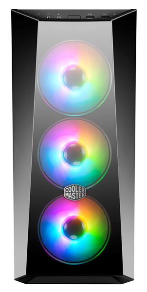 Cooler Master MasterBox 5 Lite RGB, USB 3.0 x 2, 1xFan, 3x120mm ARGB Fan, Black, Splitter cable + Controller, ATX, w/o PSU