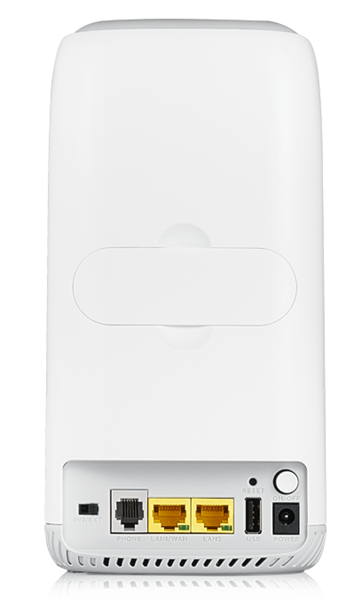 LTE Cat.18 Wi-Fi маршрутизатор Zyxel LTE5398-M904 (вставляется сим-карта), 1xLAN/WAN GE, 1x LAN GE, 802.11ac (2,4 и 5 ГГц) до 300+1733 Мбит/с, 1xUSB2.0, 1xFXS, 2 разъема SMA-F (для внешних LTE антенн)