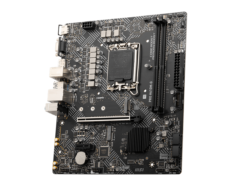 MSI PRO H610M-G DDR5 s1700,2DDR5,1PCI-Ex16,1PCI-Ex1,2M.2(KEY M+KEY E),4SATA, mATX, RTL