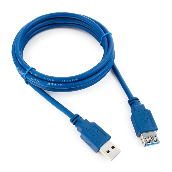 Cablexpert Кабель-удлинитель USB3.0, AM/AF, медь, двойн.экран, Pro, 1.8м, синий, пакет