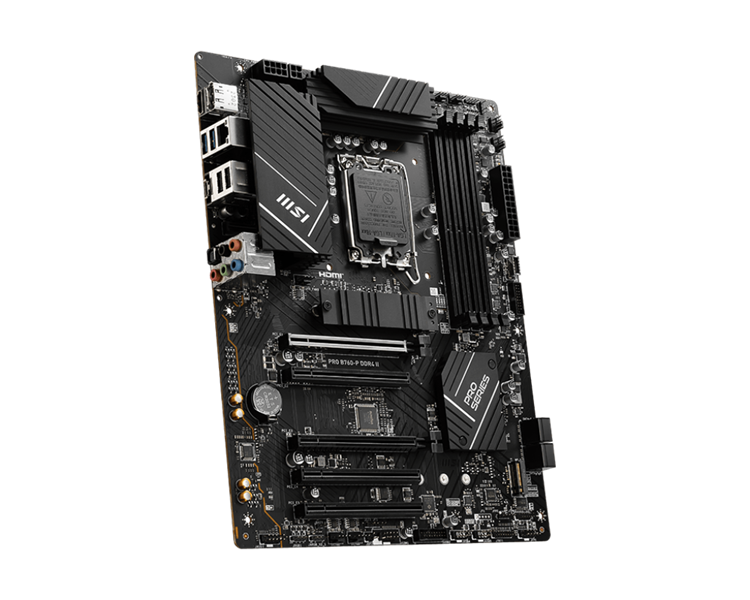 MSI PRO B760-P DDR4 II,B760,LGA1700,4DDR4,5PCI-Ex16,M.2(1*KEY E+2*KEY M),4SATA3,1USB3.2