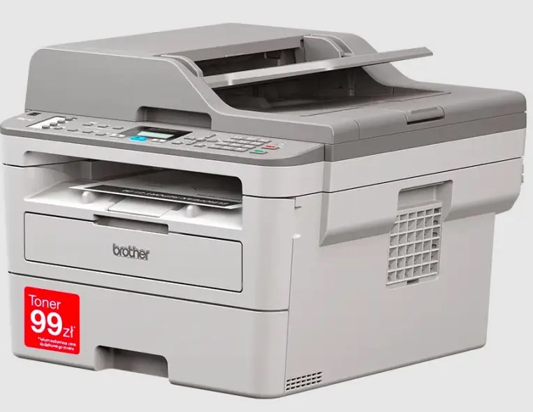 Brother MFC-B7710DN, P/C/S/F, A4, 34 cтр/мин, 128 МБ, Duplex, ADF50, USB, LAN, лоток 250 л., старт.картридж 2 000 стр. тонер TN-B0233
