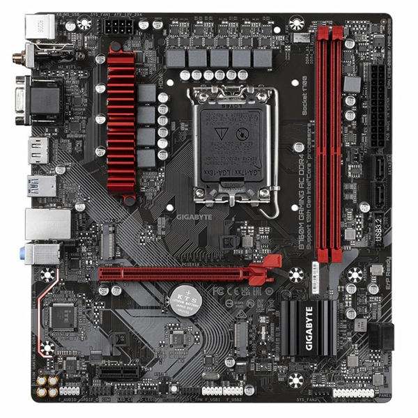 GIGABYTE B760M GAMING AC DDR4, LGA1700, B760, 2*DDR4, 4*SATA, 2*M.2, 3*USB 3.2, 2*USB 2.0, Type-C, 1*PCIx16, 1*PCIx1, D-Sub+HDMI+DP, mATX