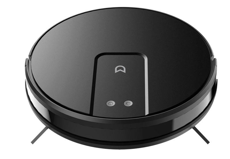 Robot vacuum IRBIS Peach 0121,2500 mAh,28W,2000Pa, Hyroscope, Black, charging stat, remote, roller brush & cloth for wet, 2 in 1 water tank & dust collector, brushes 2, HEPA filter 2, cleaning brush