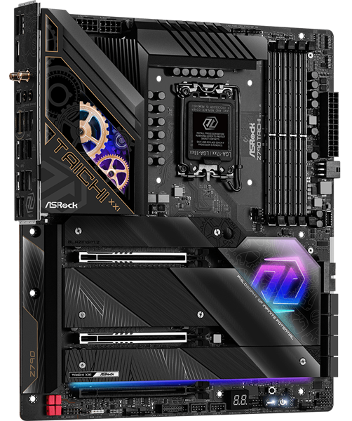 ASROCK Z790 TAICHI, LGA1700, Z790, 4*DDR5, 8*SATA, 6*M.2, 12*USB 3.2, 6*USB 2.0, Type-C, 2*PCIx16, 1*PCIx1, 1*M.2 (Key E), EATX
