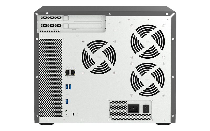 QNAP SMB 8C 2,8GHz CPU/8Gb(up to 128)/upto 12HDDs SATA(3,5" 2,5")/ 4HDDs (2,5")/2xM.2 NVMe/4xUSB/3xExp.slot/2x2,5Gb/iSCSI/1xPS/3YW TS-1655-8G-EU-RU