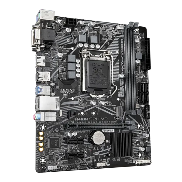 GIGABYTE H410M S2H V2 2.1, LGA1200, Q470, 2*DDR4, 4*SATA, 1*M.2, 2*USB 3.2, 4*USB 2.0, 1*PCIx16, 1*PCIx1, D-Sub+HDMI, Matx