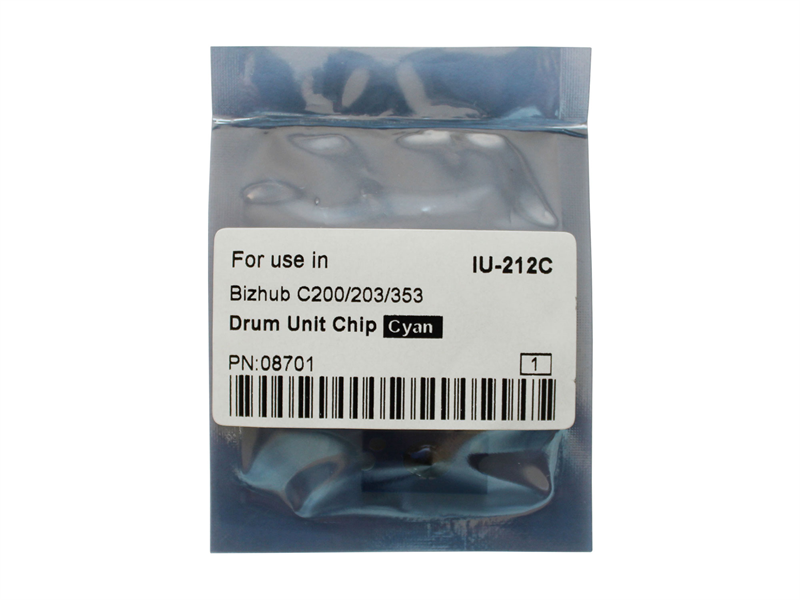 Чип драм-юнита для KONICA MINOLTA Bizhub C200/C200E/C203/C253/C353 (CET) Cyan, (WW), 90000 стр., (унив.), CET8701