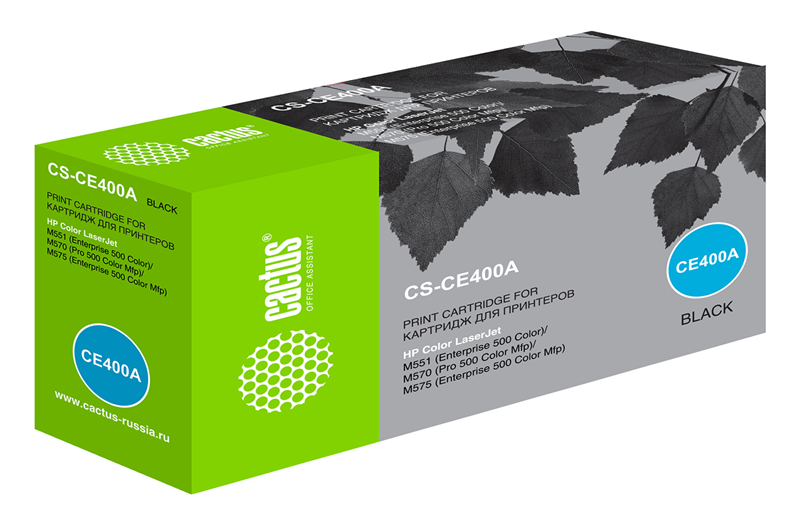 Cactus CS-CE400A CE400A черный (5500стр.) для HP LJ M551