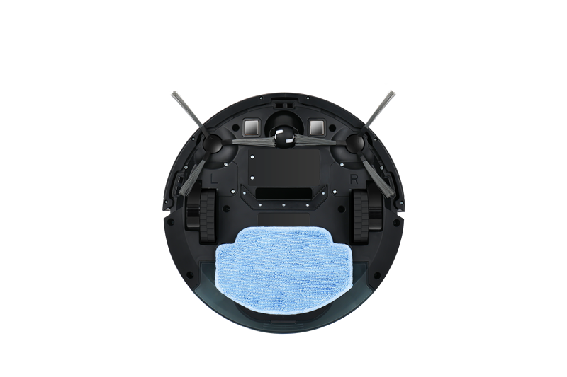 Robot vacuum IRBIS Bean 0321, 2600 mAh, 28W, black. Incl.: charging stat, power adapter, remote, AAA batt. 2, nozzle & cloth for wet, water tank, dust collector, brushes 2, filter 4, cleaning brush