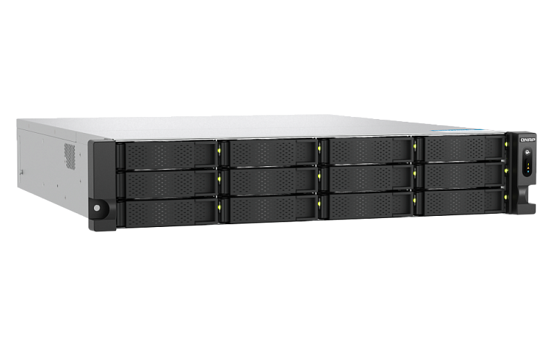 QNAP ENTERPRISE 2U/12bay 8C 5,3GhzCPU/32Gb(up128)/upto 108HDD with TL-R1620Sep/SATA(3,5" 2,5")/2xUSB3.2/3xExp.slot/2x2.5GbE 2X10Gb(BASE-T)/iSCSI/2xPS/no rail(RAIL-B02)/5YW TS-h1277AXU-RP-R7-32G-EU-RU