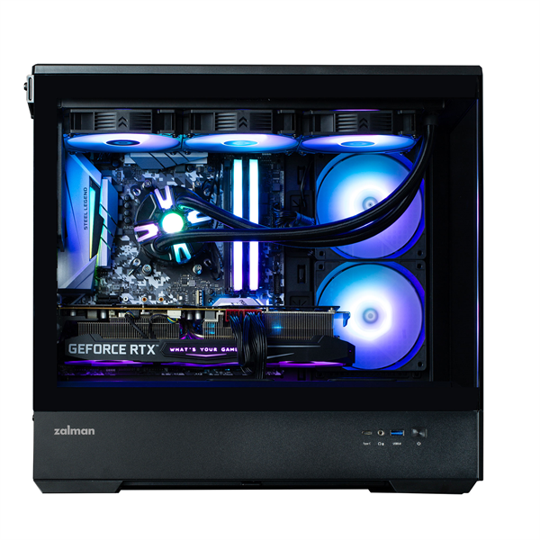 ZALMAN P30, MATX, BLACK, WINDOW, 2x3.5", 3x2.5", 1xUSB TYPE-C, 1xUSB3.0, SIDE 2x120mm ARGB, REAR 1x120mm ARGB