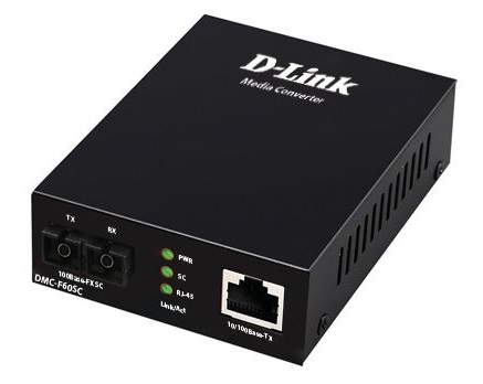 D-Link Автономный медиаконвертер, 100Base-TX / 100Base-FX (SC), 1310 нм, для одномодового оптического кабеля (до 60 км)