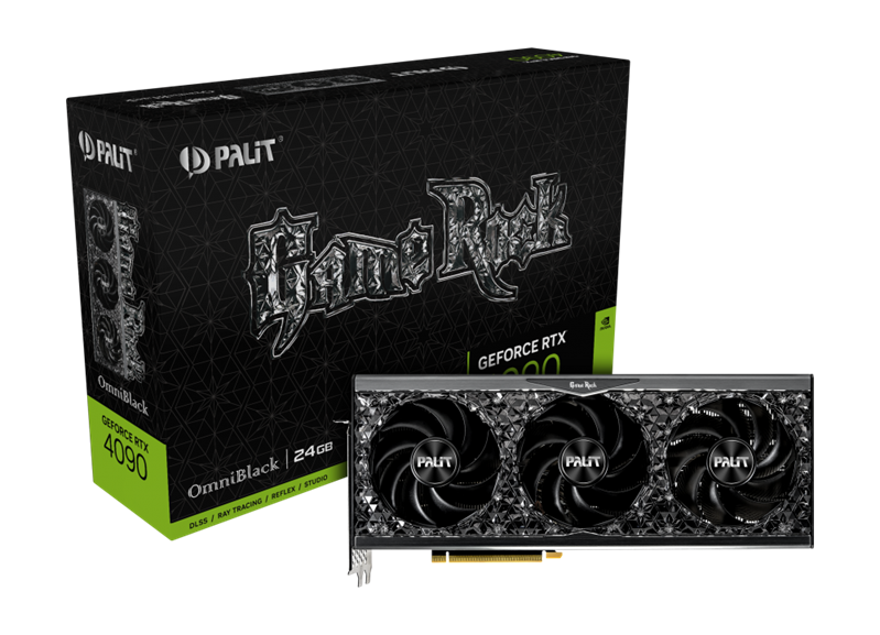 PALIT NED4090019SB-1020Q RTX4090 GAMEROCK OMNIBLACK 24GB GDDR6X 384bit 3-DP HDMI