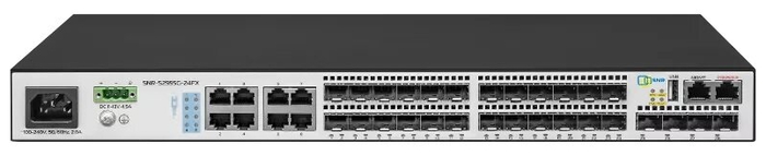 SNR Управляемый коммутатор уровня 3, 16 портов 100/1000BaseX SFP, 8 Combo портов GE, 4 порта 1/10G SFP+, RPS DC 12V