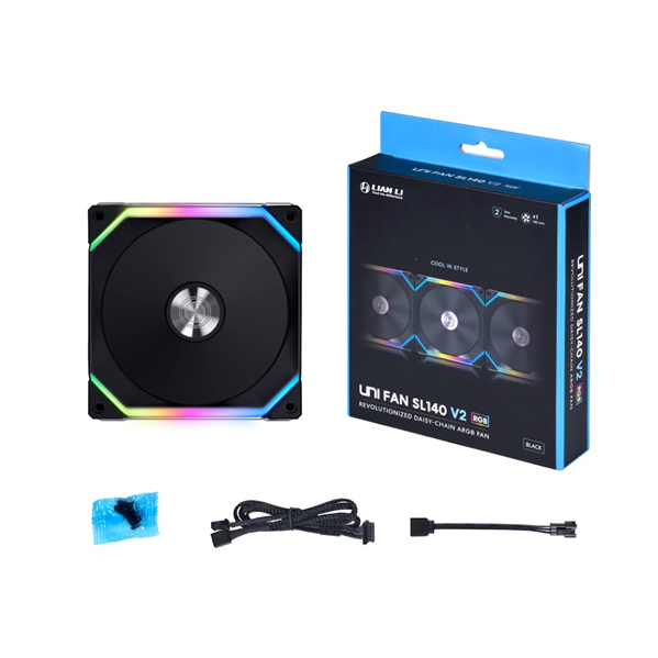 LIAN LI UNI FAN SL V2 140 Black aRGB PWM 140mm 1600RPM (1pcs)