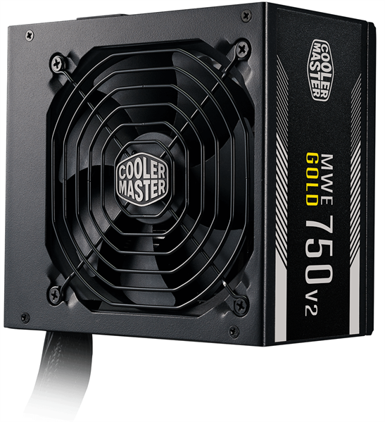 Cooler Master MWE Gold 750 V2, 750W, ATX, 120mm, 24pin, 12xSATA, 4xPCI-E(6+2), APFC, 80+ Gold