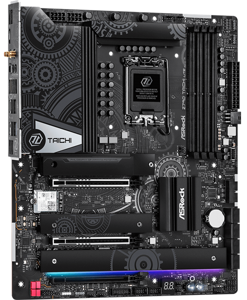 ASROCK Z790 TAICHI LITE, LGA1700, Z790, 4*DDR5, 8*SATA, 6*M.2, 12*USB 3.2, 6*USB 2.0, Type-C, 2*PCIx16, 1*PCIx1, 1*M.2 (Key E), ATX