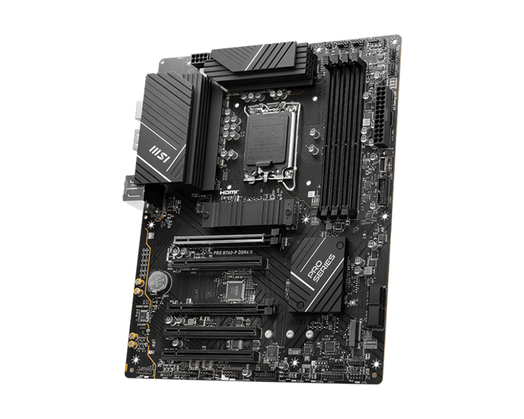 MSI PRO B760-P DDR4 II,B760,LGA1700,4DDR4,5PCI-Ex16,M.2(1*KEY E+2*KEY M),4SATA3,1USB3.2