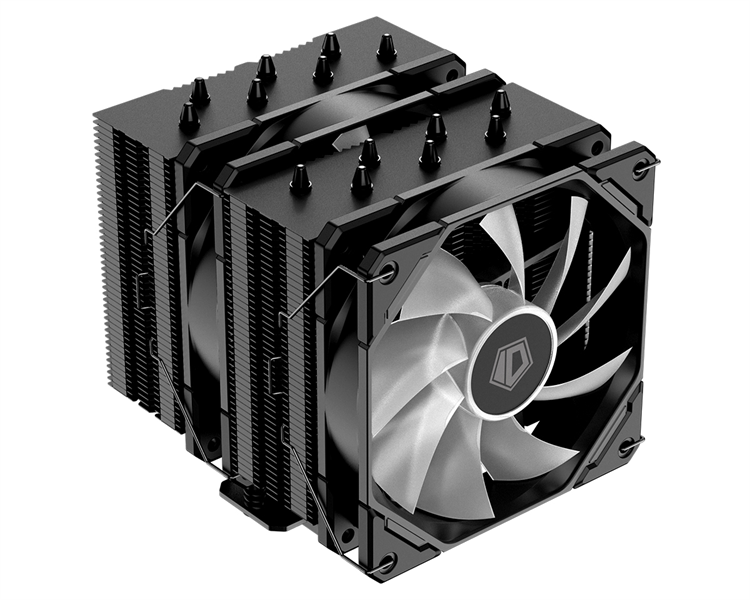 ID-COOLING SE-207-XT ARGB LGA20XX/1700/1200/115X/AM5/AM4 (8шт/кор, TDP 280W, PWM, черный, 7 тепл.трубок + медная база, 2 x FAN 120mm, Addressable RGB LED) RET