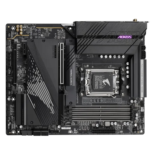 GIGABYTE B650 AORUS PRO AX, AM5, B650, 4*DDR5, 4*SATA, 3*M.2, 7*USB 3.2, 4*USB 2.0, Type-C, 2*PCIx16, 1*PCIx1, HDMI, ATX