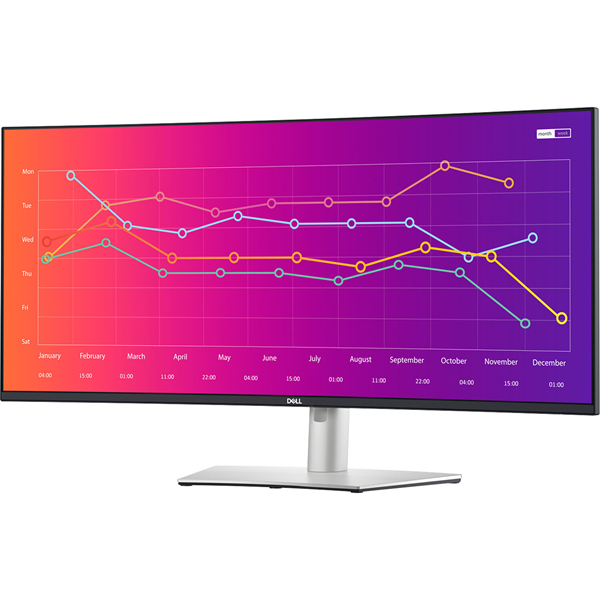 Dell 38'' U3821DW Curved S/BK ( IPS; 21:9; 300 cd/m2; 1000:1; 3840x1600; 5ms; 178/178; 1,07 bln col; DP1.4, 2xHDMI2.0, 2xUSB-C, 4xUSB 3.2(Gen), 1xUSB 3.2 Type B; RJ45; HAS; Spk 2x9W)