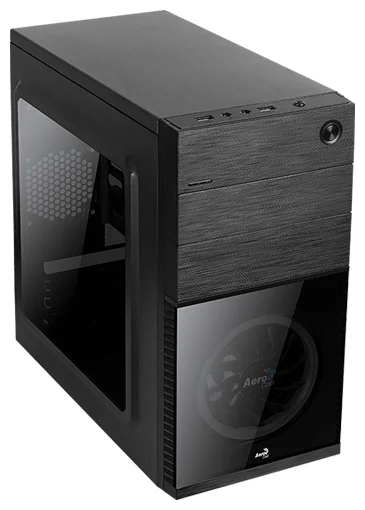 Aerocool Cs-105 Blue (mATX, без БП, 1x USB3.0, 1x USB2.0, 1x 12cm blue LED front fan)