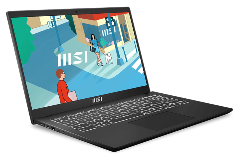 Modern 15 Core i5-1335U 15.6" FHD (1920*1080), 60Hz IPS Onboard DDR4 16GB Iris Xe Graphics 512GB SSD 3 cell (39.3Whr)1.9kg backlight (White) Win11 Pro,1y Black,KB Eng/Rus