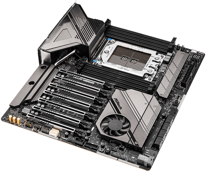 ASROCK WRX80 CREATOR R2.0, AMD WRX80, 8*DDR4, 8*SATA, 2*M.2, 6*USB 3.2, 2*Type-C, 7*PCIx16, D-Sub, 1*M.2 (Key E), EATX