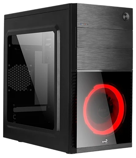 Aerocool Cs-105 Red (mATX, без БП, 1x USB3.0, 1x USB2.0, 1x 12cm red LED front fan)