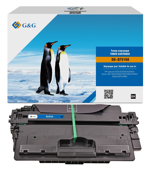 Cartridge G&G 16A для LJ 5200 (12 000 стр.)