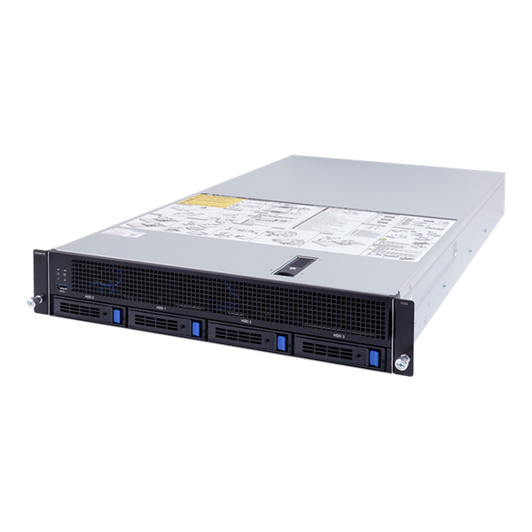 Gigabyte Server Platform G242-Z11 for GPU 2U 1xAMD EPYC 7003/7002/ 8xDDR4 RDIMM/4x3,5" SATA front+2x 2,5" SATA/SAS/NVMe rear/OCP 3.0/4xFHFL slots for GPU/2xFHHL PCIe/2x1600W/Rails