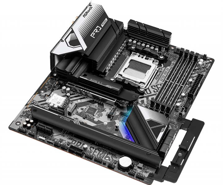 ASROCK X670E PRO RS, AM5, X670, 4*DDR5, 6*SATA, 5*M.2, 5*USB 3.2, 4*USB 2.0, Type-C, 1*PCIx16, 2*PCIx1, 1*M.2 (Key E), HDMI+DP, ATX
