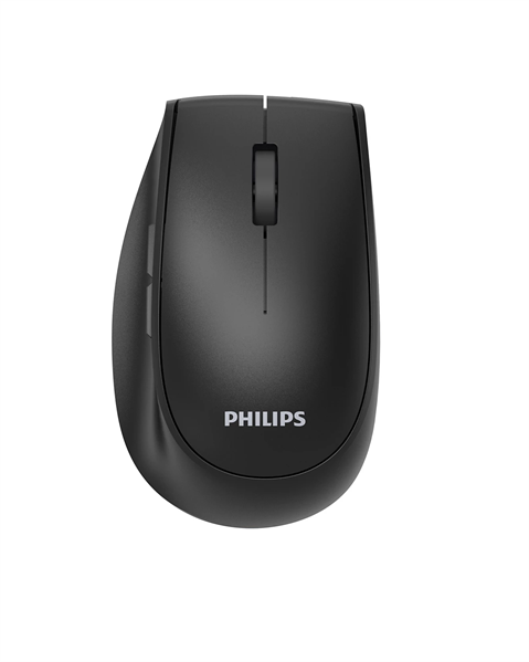 Philips Беспроводная Мышь SPK7627, 2,4 GHz, Bluetooth 3.0/5.0, 5 кноп., 1600dpi, Аккамулятор, Чёрный