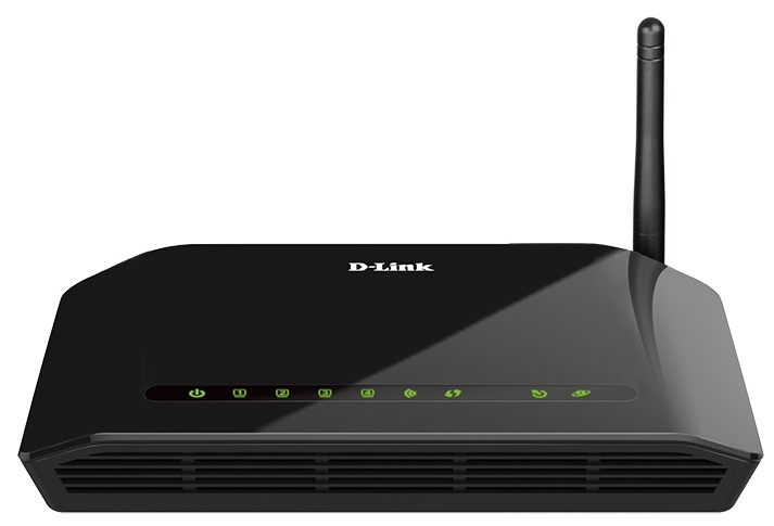 D-Link Беспроводной маршрутизатор N150 ADSL2+, 2,4 ГГц, 4x100Base-TX LAN, 1xDSL, Annex B, 1 внешняя несъемная антенна 2 дБи, поддержка Ethernet WAN