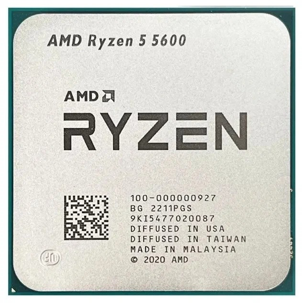 CPU AMD Ryzen 5 5600, 6/12, 3.5-4.4GHz, 384KB/3MB/32MB, AM4, 65W, OEM, 1 year