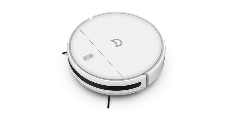 Robot vacuum IRBIS Bean 0121, 2600 mAh, 28W, white. Incl.: charging stat, power adapter, remote, AAA batt. 2, nozzle & cloth for wet, water tank, dust collector, brushes 2, fitler 4, cleaning brush